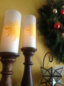 Tangled Rapunzel Style Pillar Shades on Candle Stands